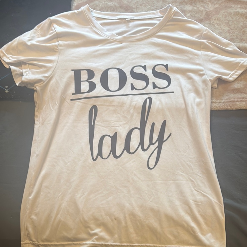SHEIN Cream Relaxed Short Sleeve Tee